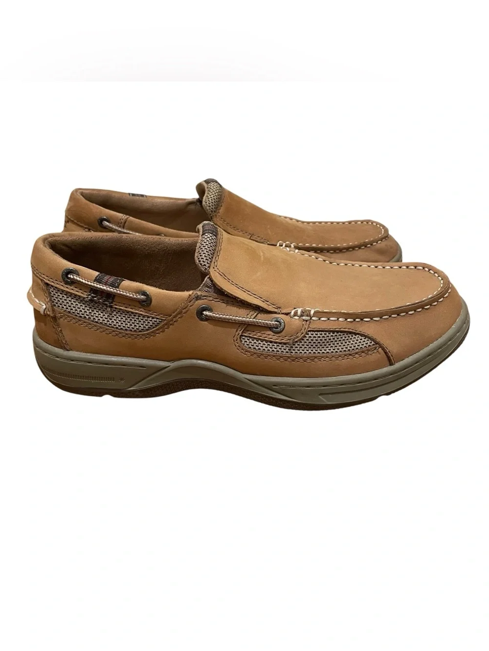 G.H. Bass Baron III Tan Leather Boat Shoes Slip On Loafers Men’s Size 10.5 M